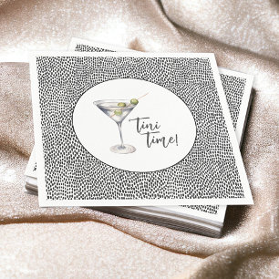 Serviette En Papier Drôle 'Tini Time Martini Cocktail Party