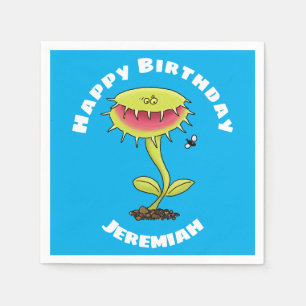 Serviette En Papier Drôle Vénus piège à mouches dessin plante