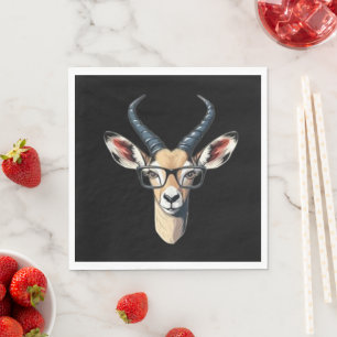 Serviette En Papier Drôle visage de gazelle pour amateur de safari et 