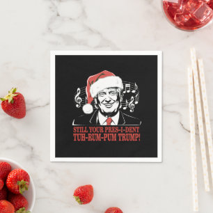 Serviette En Papier Drôles de chaussettes de Noël du président Trump v
