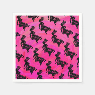 Serviette En Papier Drum Boogie Nights New York Hot Pink