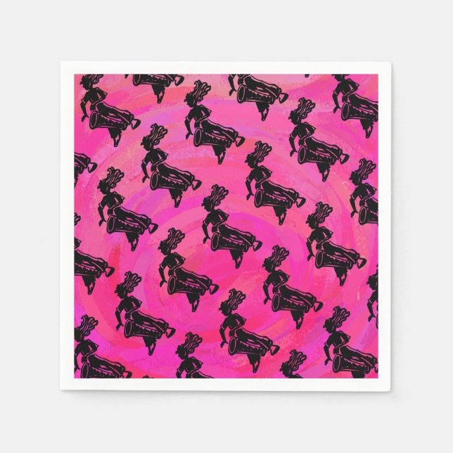Serviette En Papier Drum Boogie Nights New York Hot Pink (Devant)