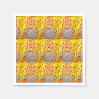 Serviette En Papier drumer filles rock Art
