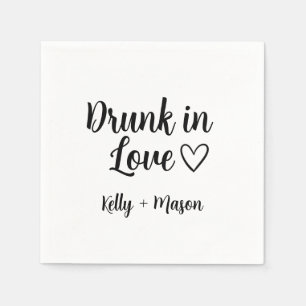 Serviette En Papier Drunk in Love   Réception de mariage Cocktail pers