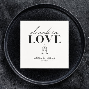 Serviette En Papier Drunk in Love Wedding Bridal Shower