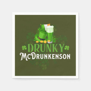 Serviette En Papier Drunky McDrunkerson St. Patrick's Day