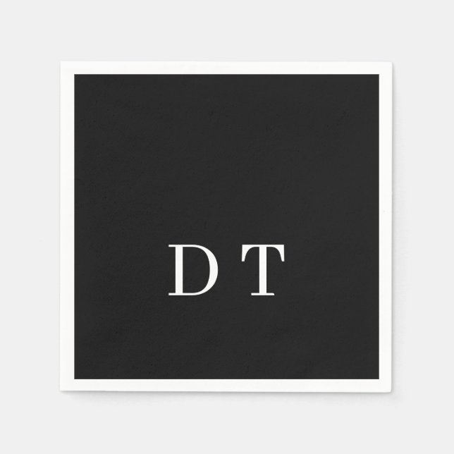 Serviette En Papier DT Initiales Briquet – L'édition Cadeau de Luxe (Devant)