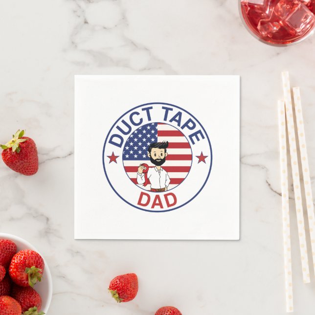 Serviette En Papier Duct Tape Dad - Paper Napkin (En situation)