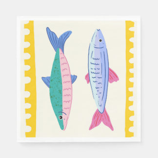 Serviette En Papier Duo de sardines