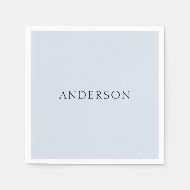 Serviette En Papier Dusty Blue Custom Nom II (Devant)