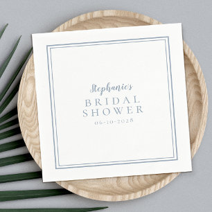 Serviette En Papier Dusty Blue Fête des mariées Mariage Simple moderne