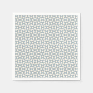 Serviette En Papier Dusty Blue Star Motif Napkin