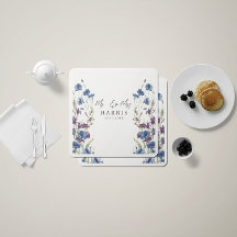 Dusty Royal Blue Purple Bloom Mariage