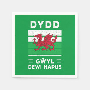 Serviette En Papier Dydd Giles Dewi Hapus Joyeux St Davids Jour 2