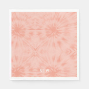 Serviette En Papier Dye   Coral Pink Modern Pastel