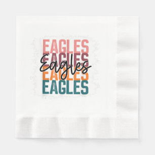 Serviette En Papier Eagles School Sports Ventilateur Team Spirit