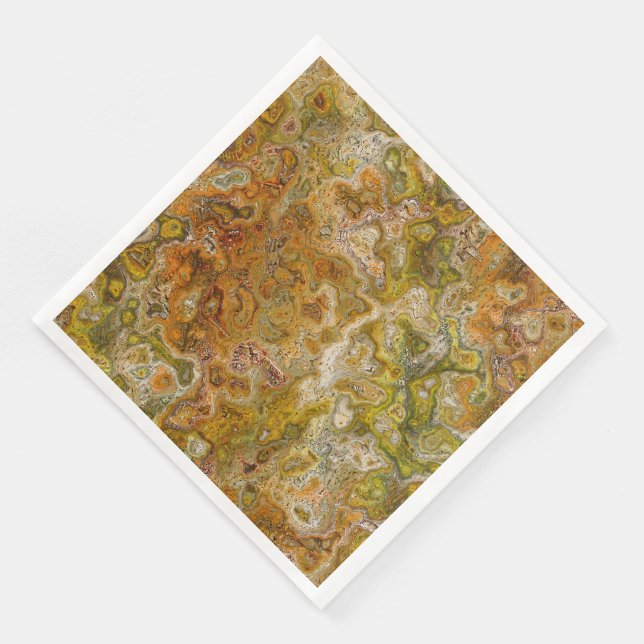 Serviette En Papier Earthtone Marble Paper Party Napkins (Coin)