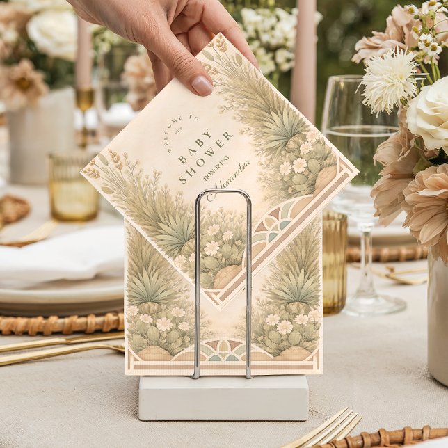 Serviette En Papier Earthy Desert Meadow Baby Shower (Créateur téléchargé)