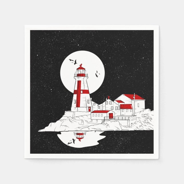 Serviette En Papier East Quoddy Head Phare plat (Devant)