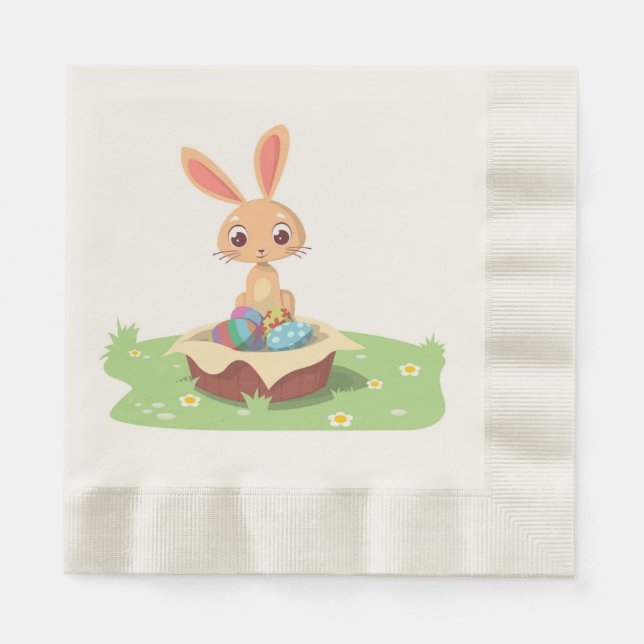 SERVIETTE EN PAPIER EASTER BUNNY (Devant)