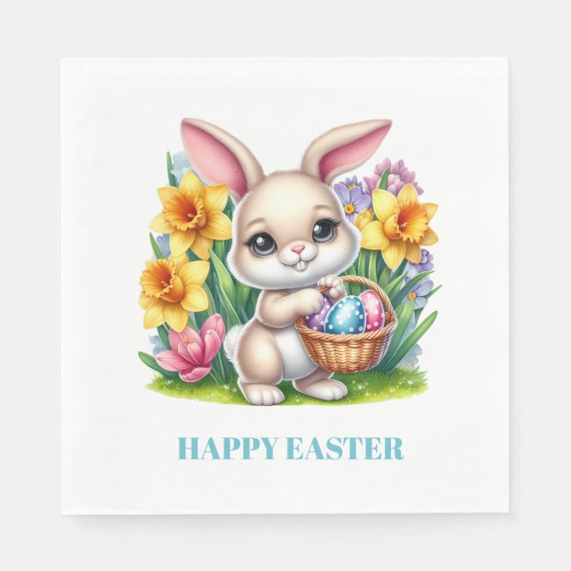 Serviette En Papier Easter Bunny Paper Napkins (Devant)