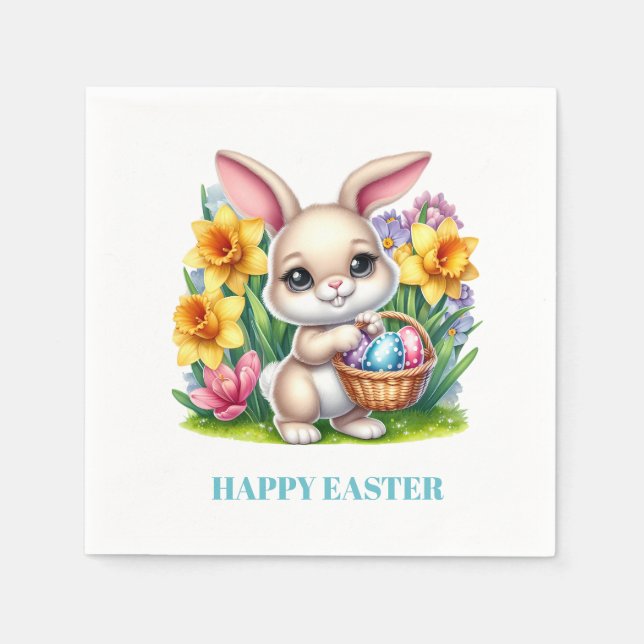 Serviette En Papier Easter Bunny Paper Napkins (Devant)