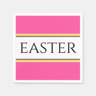 Serviette En Papier EASTER Fun Bright Pretty Rose Blancs Jaunes