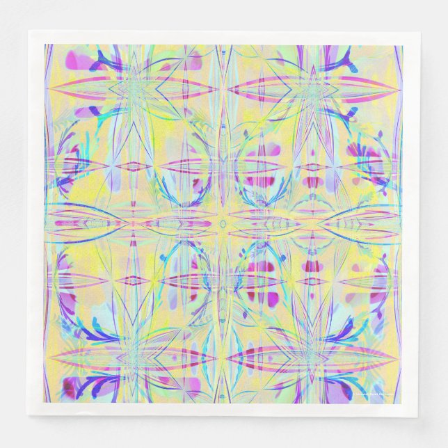 Serviette En Papier Easter Pastel Abstract Party Paper Napkins (Devant)