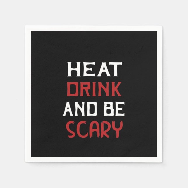 Serviette En Papier Eat Drink And Be Scary Creative Casual (Devant)