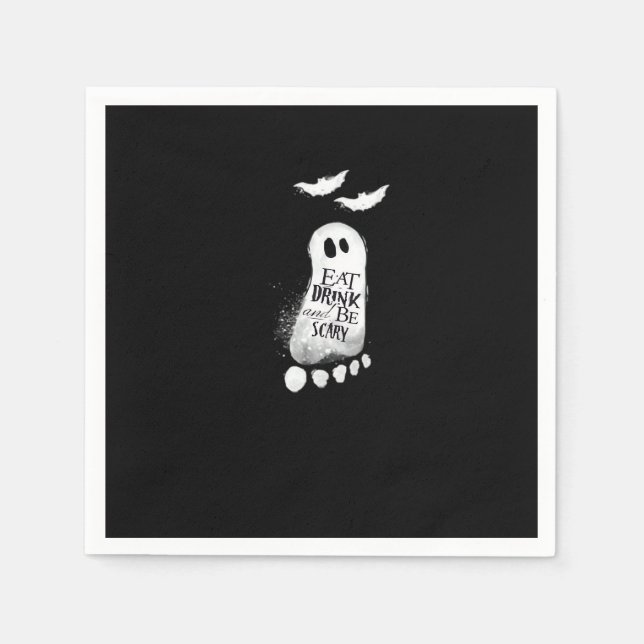 Serviette En Papier Eat Drink And Be Scary Trendy Graphic (Devant)