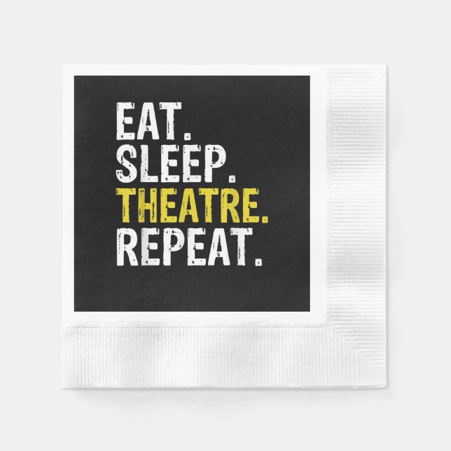 Serviette En Papier Eat Sleep (Devant)