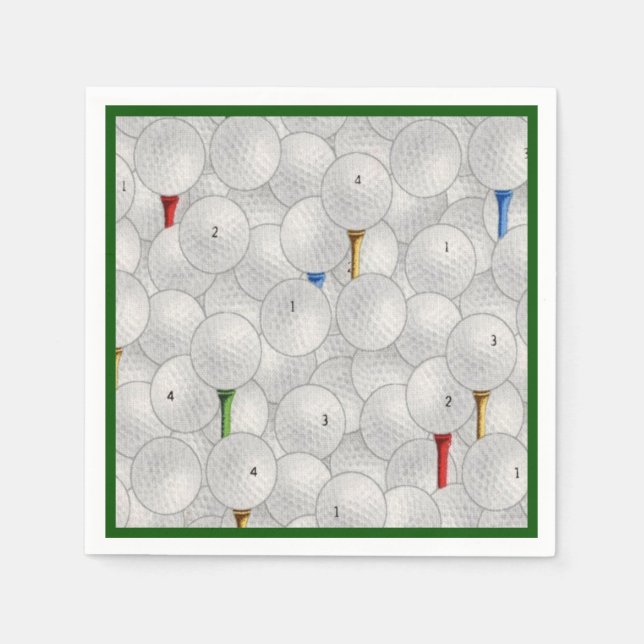 Serviette En Papier Eat Sleep Golf (Devant)