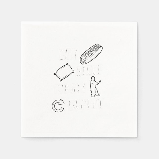 Serviette En Papier Eat Sleep Tai Chi Repeat Gift Idea (Devant)