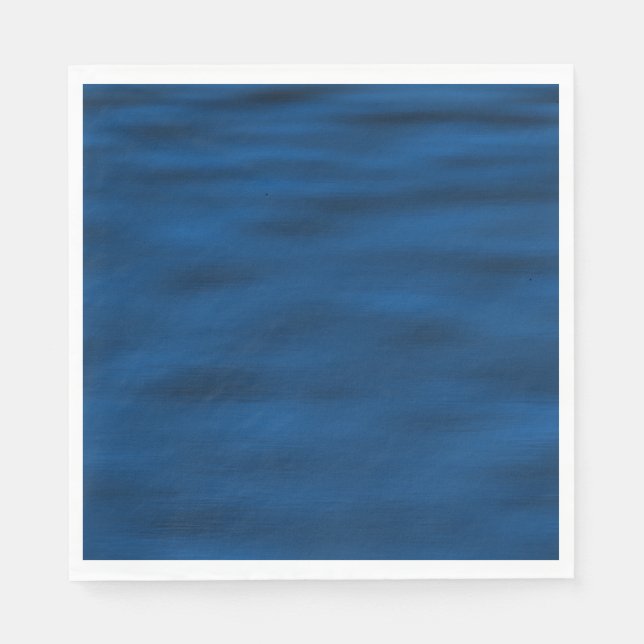 Serviette En Papier Eau Bleue Foncé Ondes (Devant)