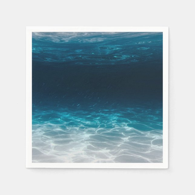 Serviette En Papier Eau de mer sous la mer (Devant)