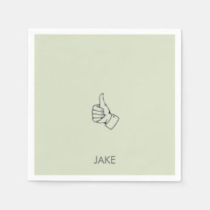 Serviette En Papier Écart de retraite personnalisé pouces vers le haut