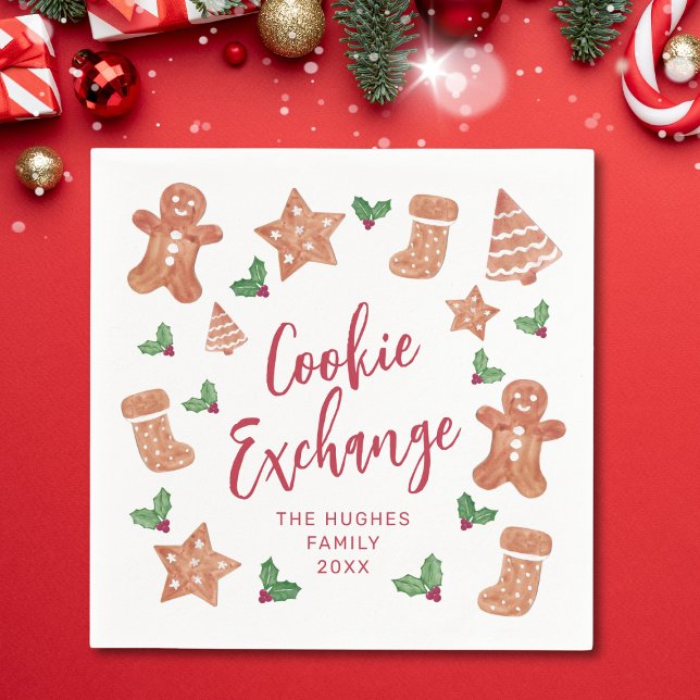 Serviette En Papier Échange de biscuits de Noël (Créateur téléchargé)