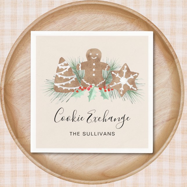 Serviette En Papier Échange de cookies de Noël (Créateur téléchargé)