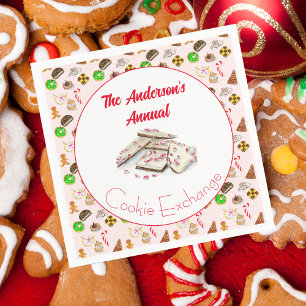 Serviette En Papier Échange de cookies de Noël aquarelle