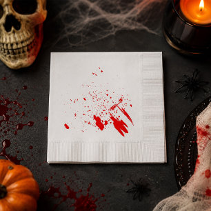 Serviette En Papier Éclaboussure de sang rouge