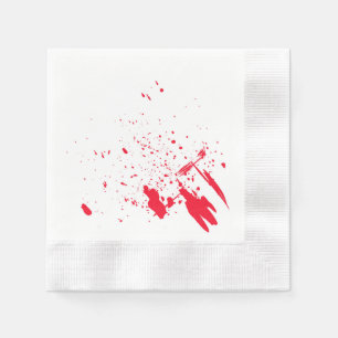 Serviette En Papier Éclaboussure rouge de sang