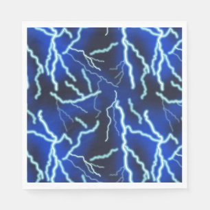 Serviette En Papier Éclair Électricité Tonnerre Ciel nocturne