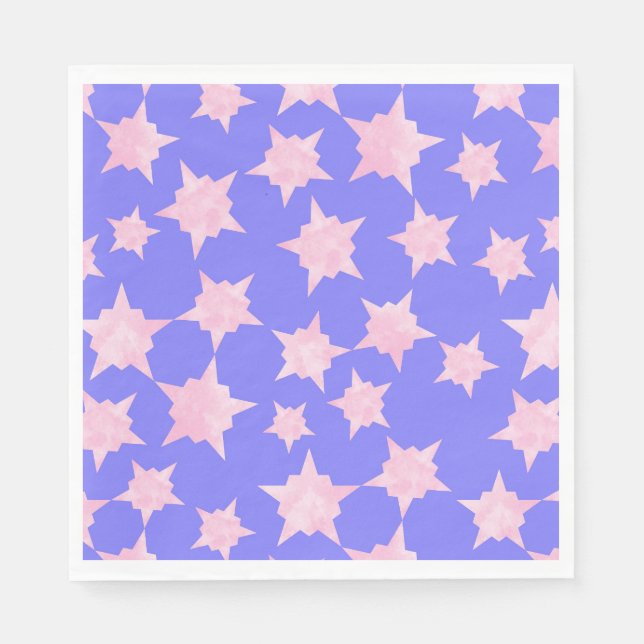 Serviette En Papier Éclatement cosmique rose (Devant)