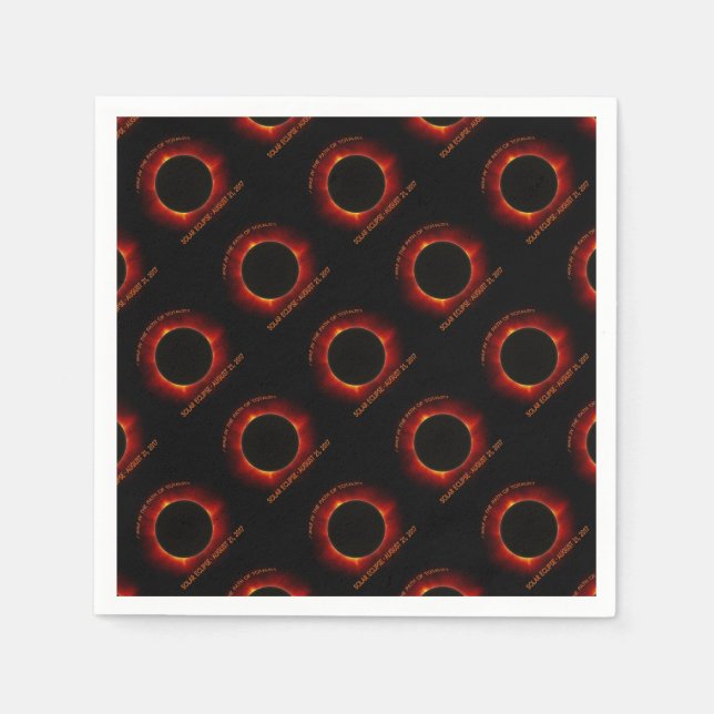 Serviette En Papier Éclipse solaire (Devant)