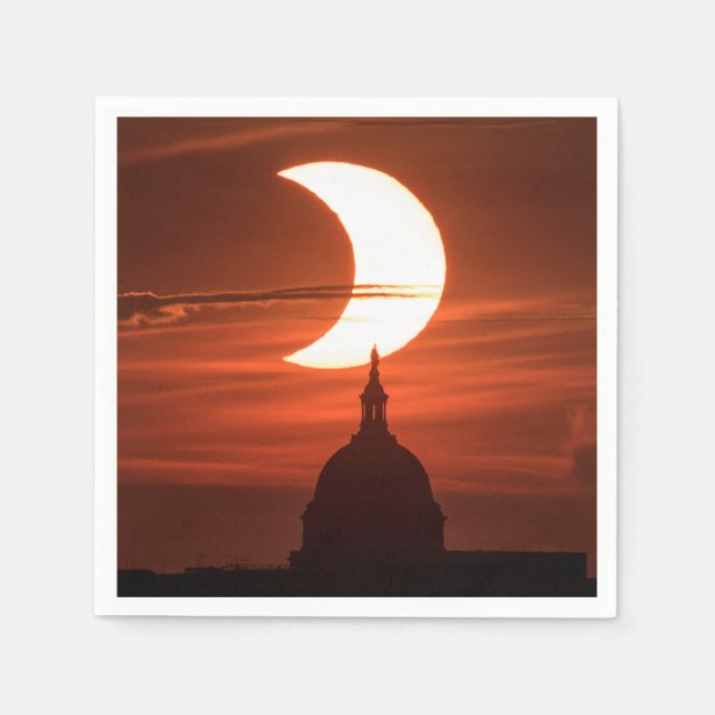 Serviette En Papier Éclipse solaire 2021 (Devant)