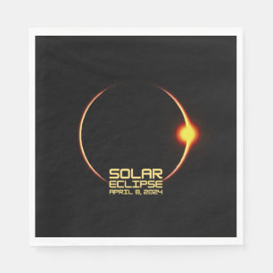 Serviette En Papier Éclipse solaire 8 avril 2024