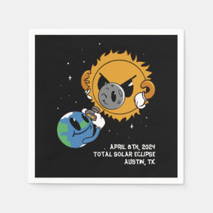 Serviette En Papier Eclipse solaire personnalisée 2025
