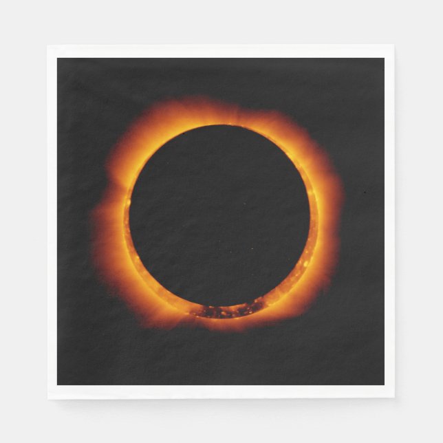 Serviette En Papier Éclipse solaire quasi totale (Devant)