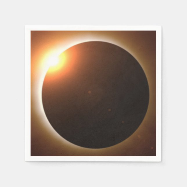 Serviette En Papier Éclipse solaire totale (Devant)