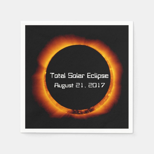 Serviette En Papier Éclipse solaire totale 2017 (Devant)